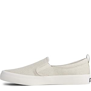 りー Sperry Women's Crest Twin Gore Sneaker, Oat Stripe, 11 Medium